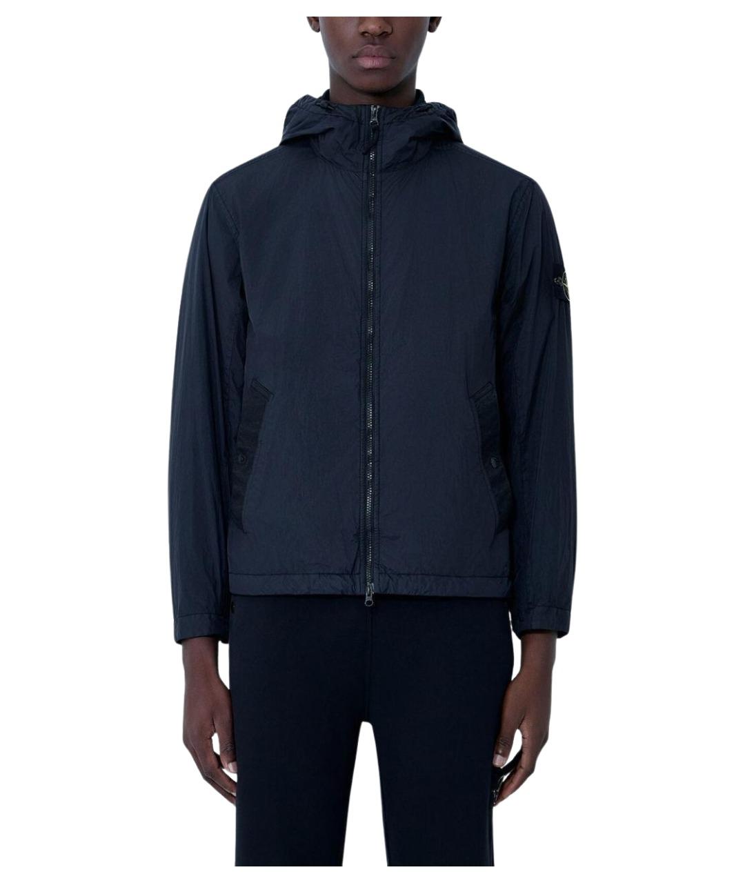 STONE ISLAND Черная нейлоновая куртка, фото 1