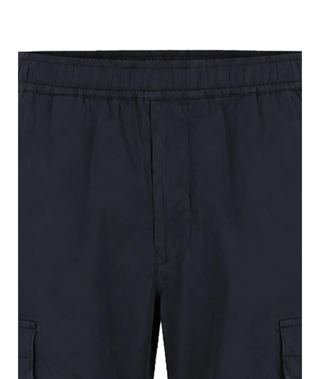 STONE ISLAND Синие хлопковые повседневные брюки, фото 3