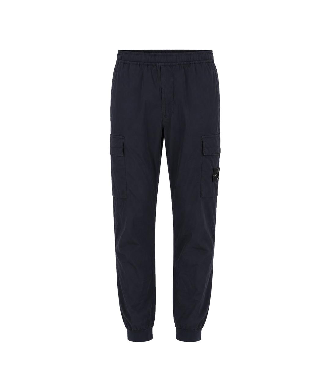 STONE ISLAND Синие хлопковые повседневные брюки, фото 1