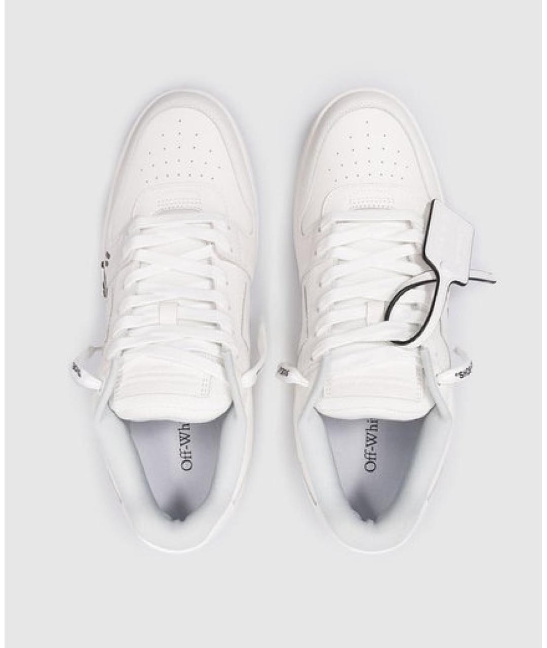 OFF-WHITE Белые синтетические низкие кроссовки / кеды, фото 4