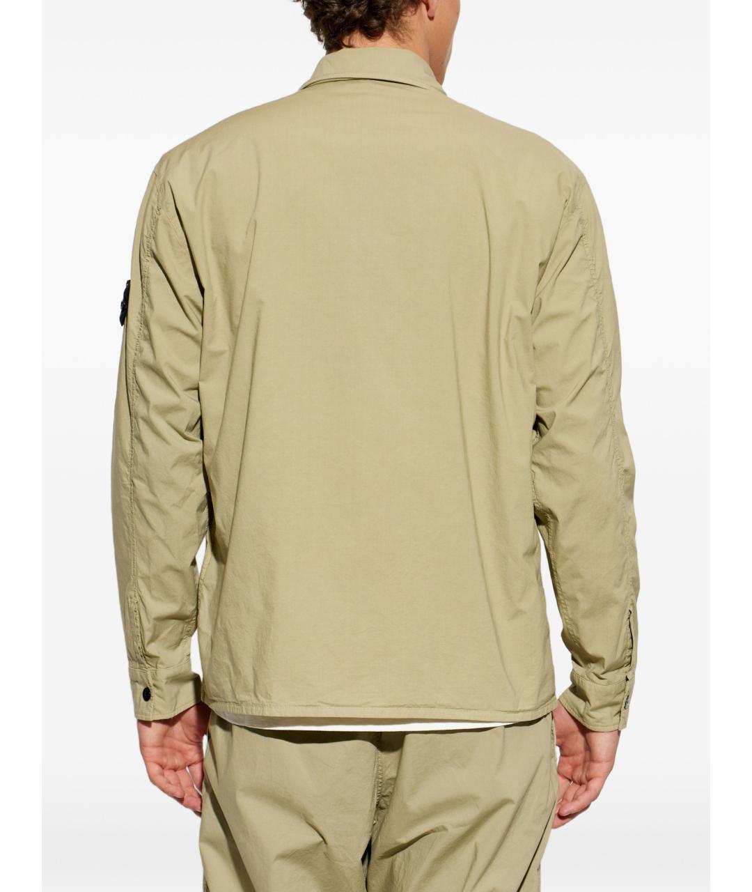 STONE ISLAND Зеленая хлопковая кэжуал рубашка, фото 2