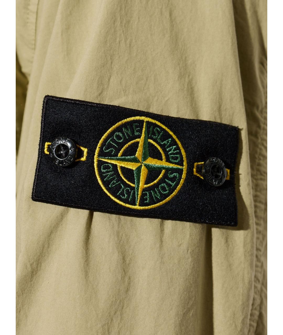 STONE ISLAND Зеленая хлопковая кэжуал рубашка, фото 3