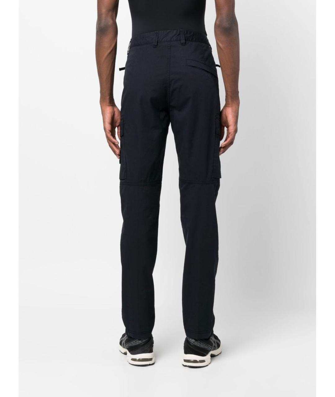 STONE ISLAND Синие хлопковые повседневные брюки, фото 3