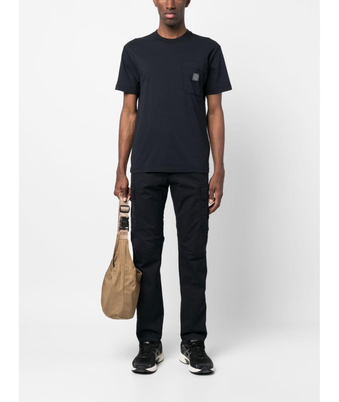 STONE ISLAND Синие хлопковые повседневные брюки, фото 4