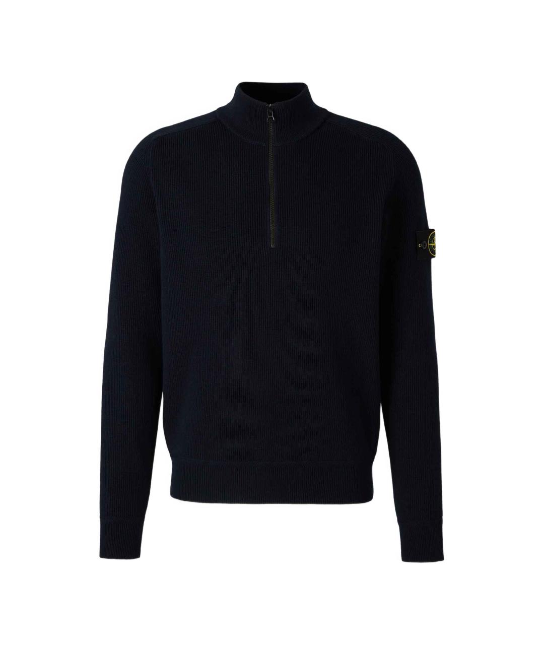 STONE ISLAND Синий хлопковый джемпер / свитер, фото 1