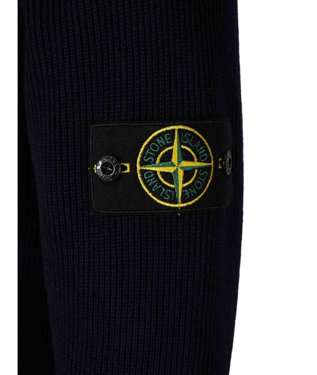 STONE ISLAND Синий хлопковый джемпер / свитер, фото 2