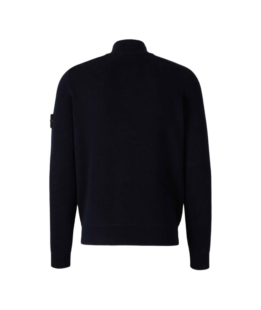 STONE ISLAND Синий хлопковый джемпер / свитер, фото 3