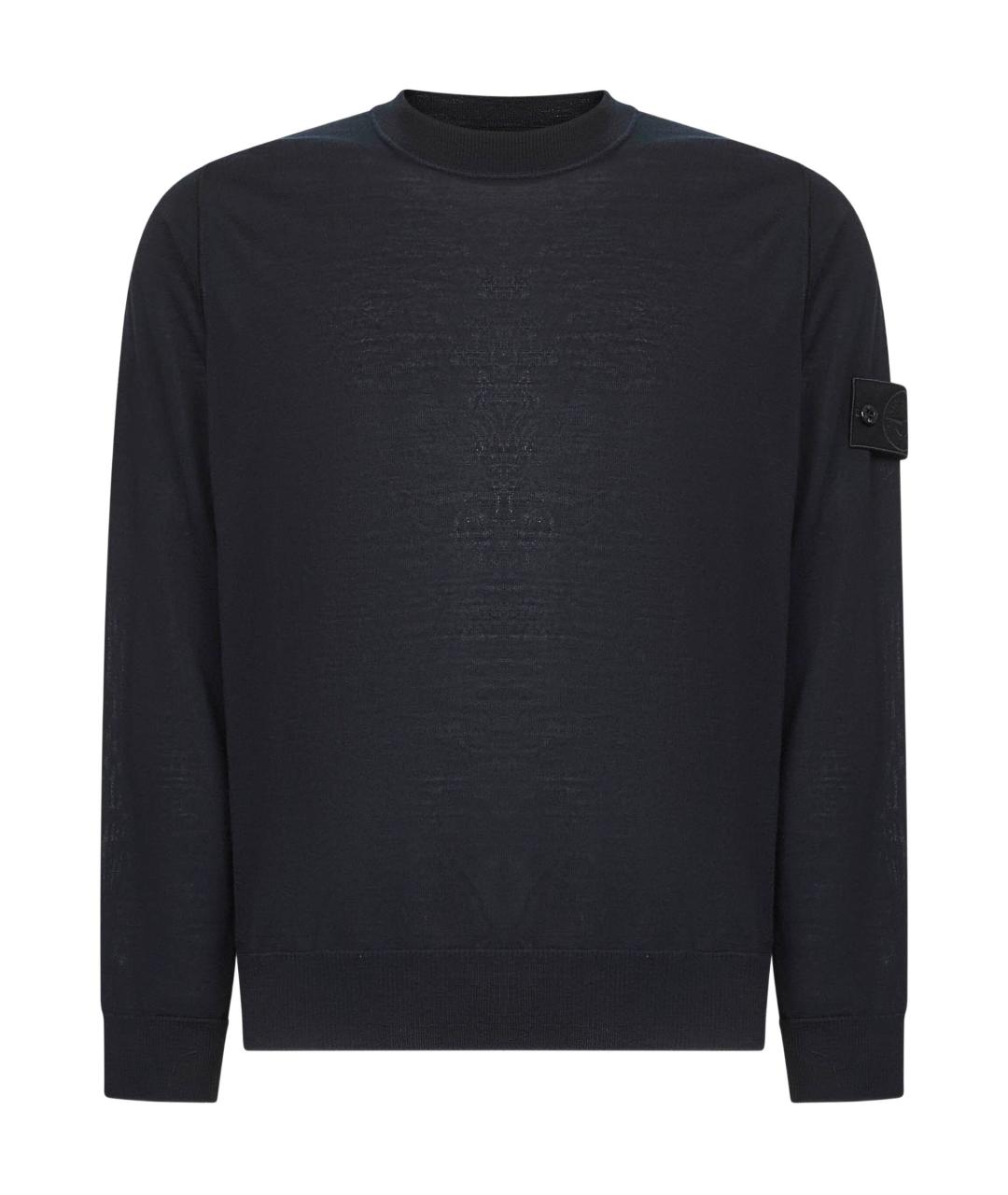 STONE ISLAND Синий шерстяной джемпер / свитер, фото 1