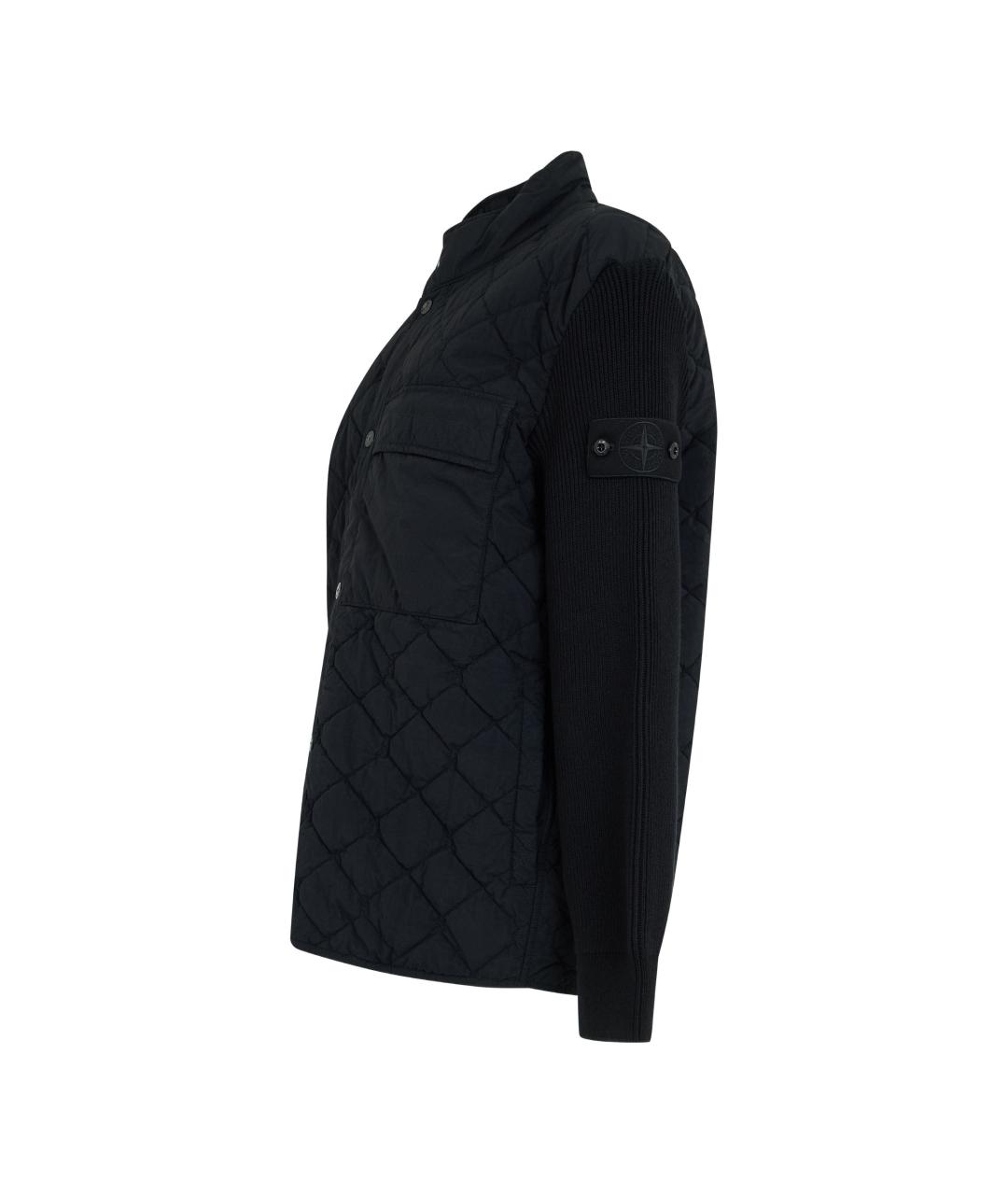 STONE ISLAND Черная полиамидовая куртка, фото 2