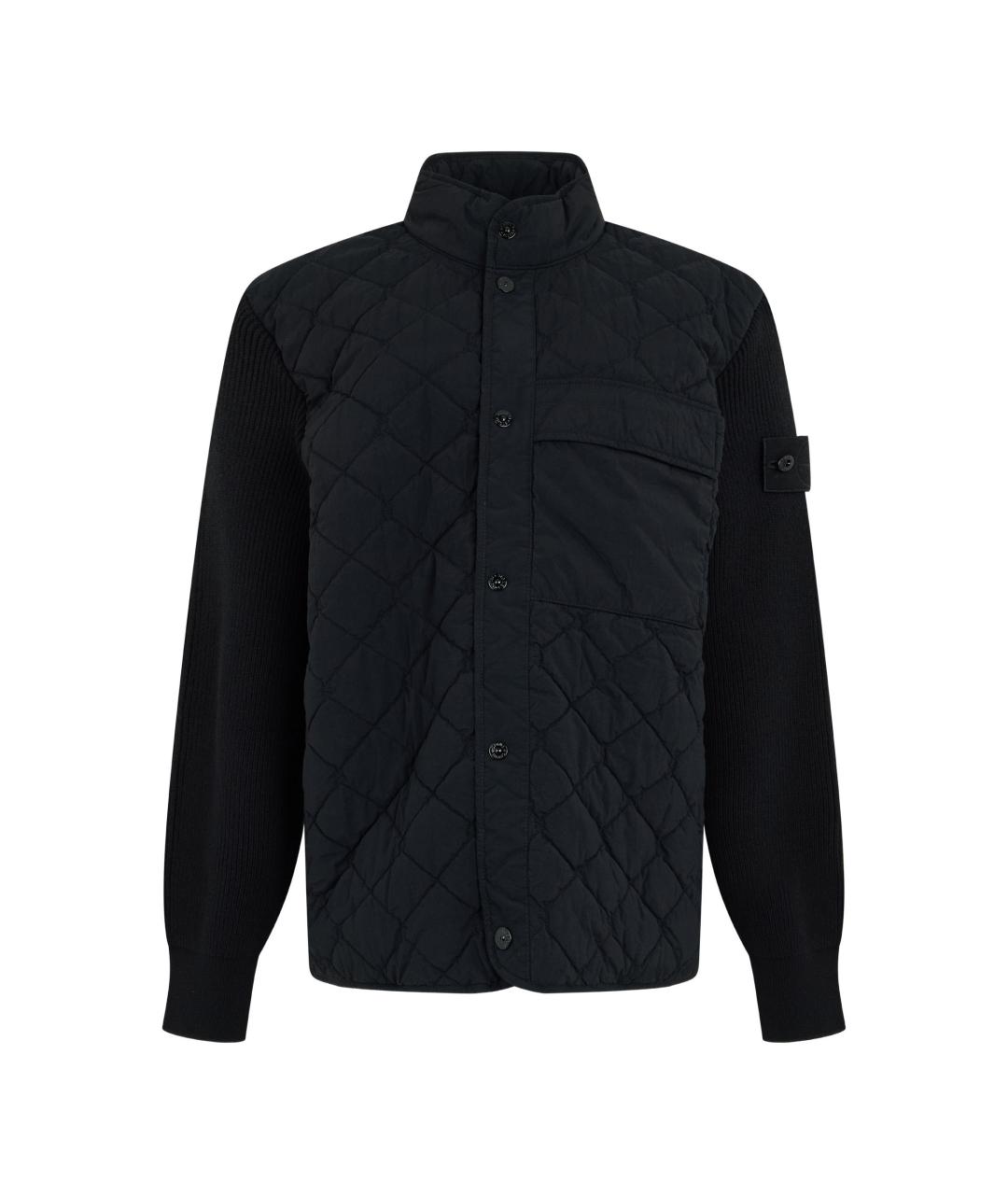 STONE ISLAND Черная полиамидовая куртка, фото 1