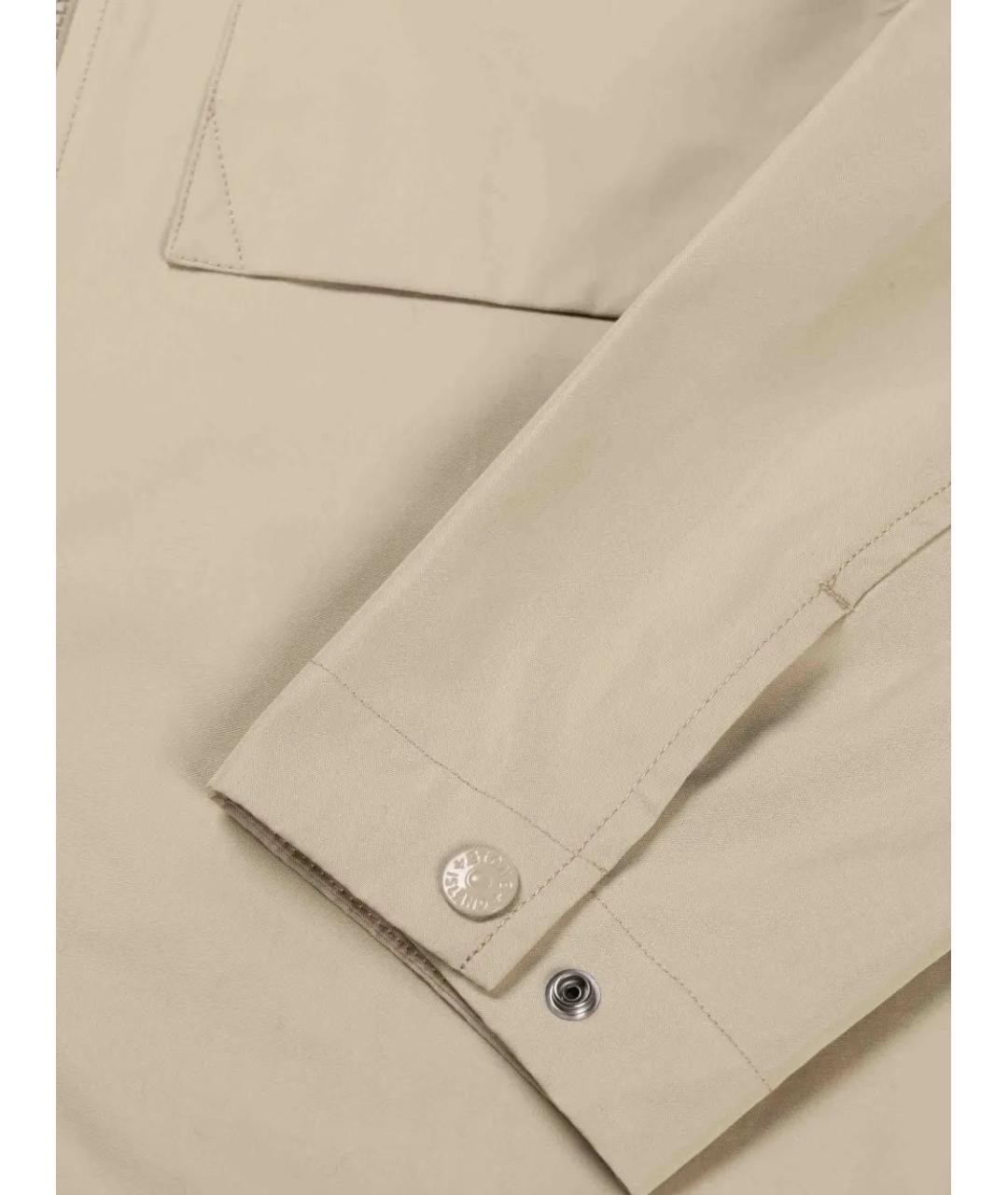STONE ISLAND Бежевая хлопковая куртка, фото 3