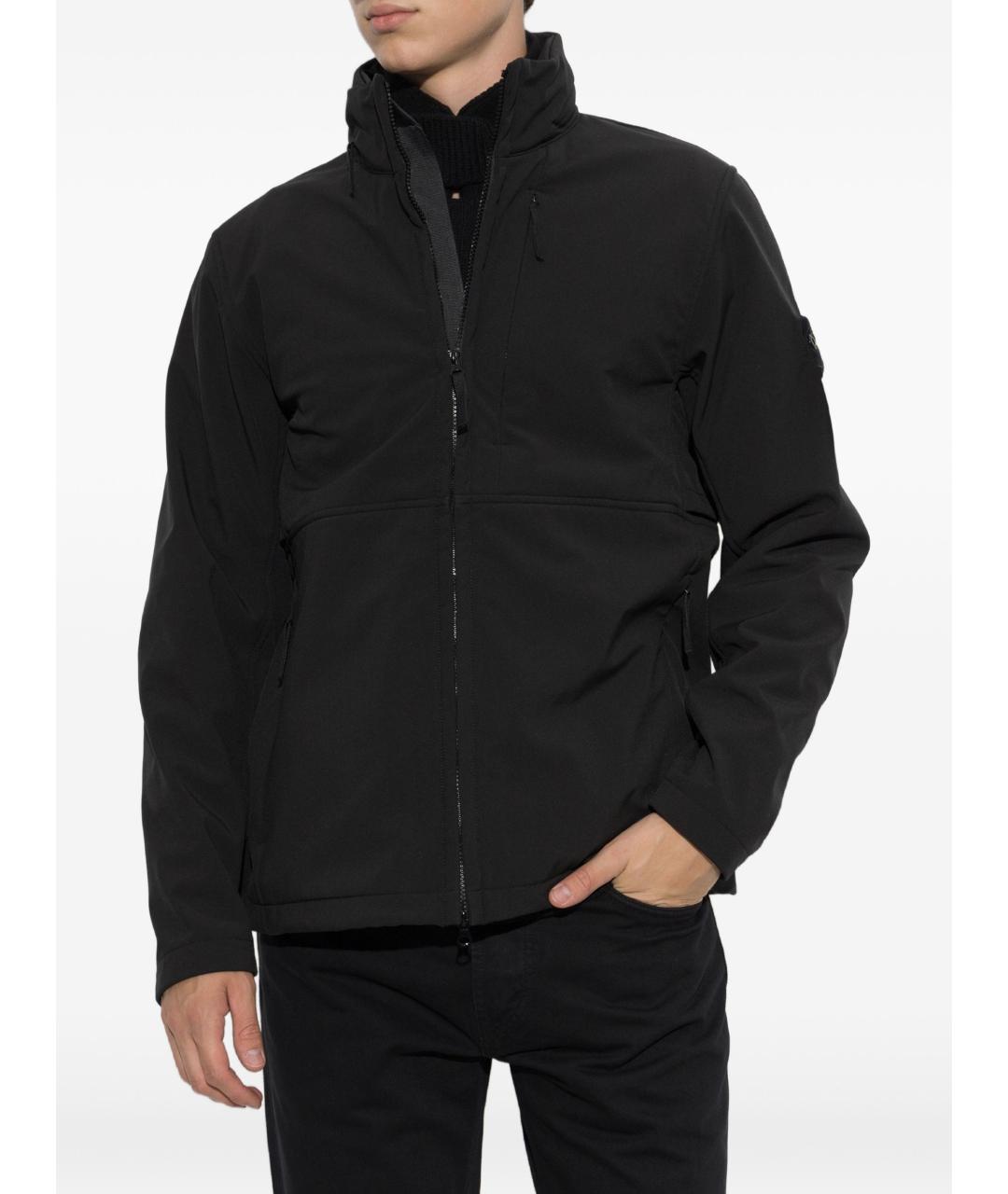 STONE ISLAND Черная полиамидовая куртка, фото 3