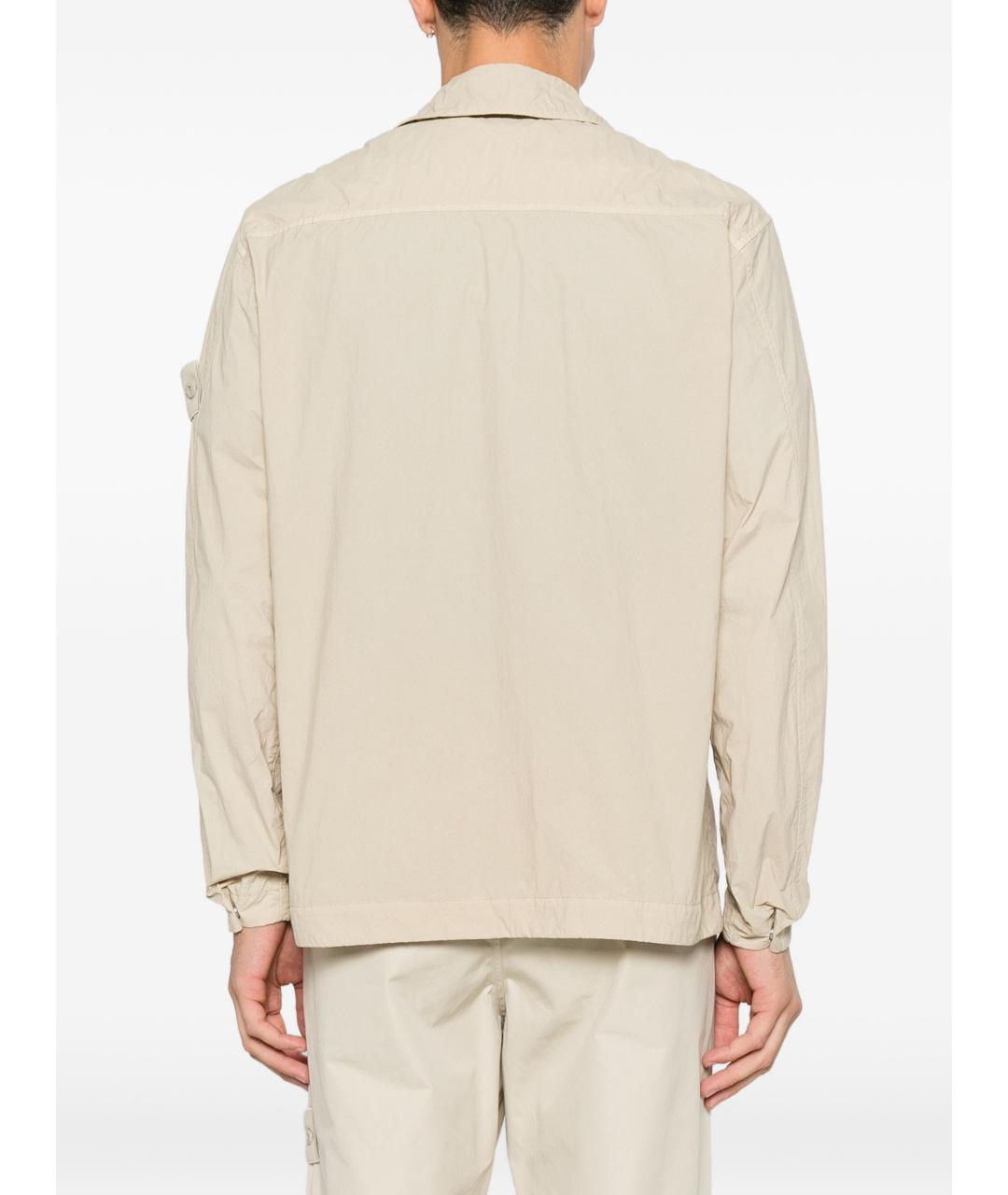 STONE ISLAND Бежевая кэжуал рубашка, фото 4