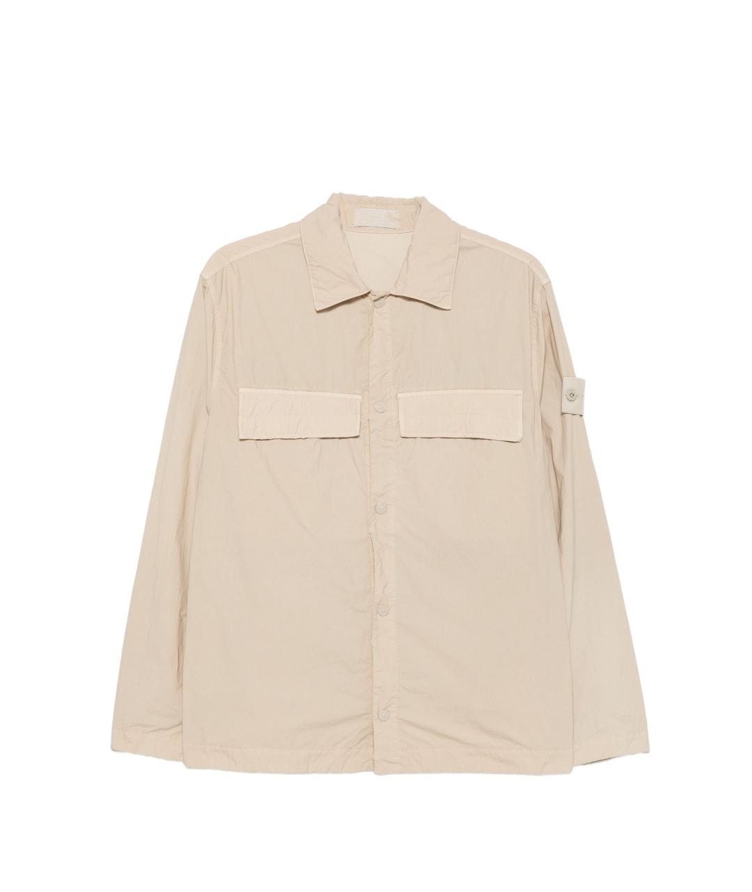 STONE ISLAND Бежевая кэжуал рубашка, фото 1