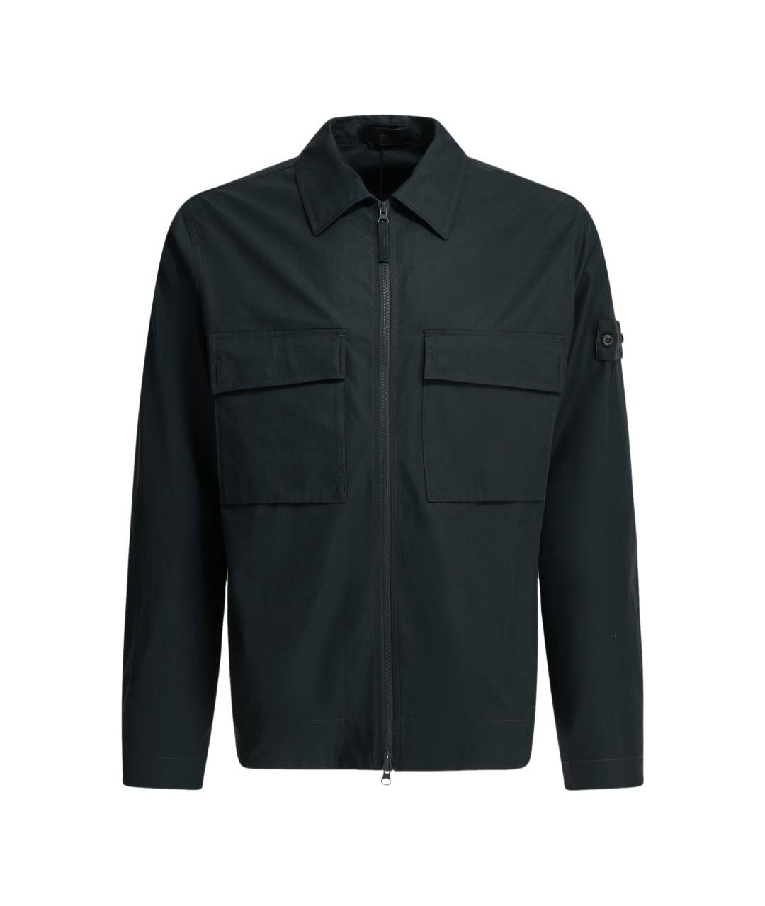 STONE ISLAND Синяя хлопковая кэжуал рубашка, фото 1