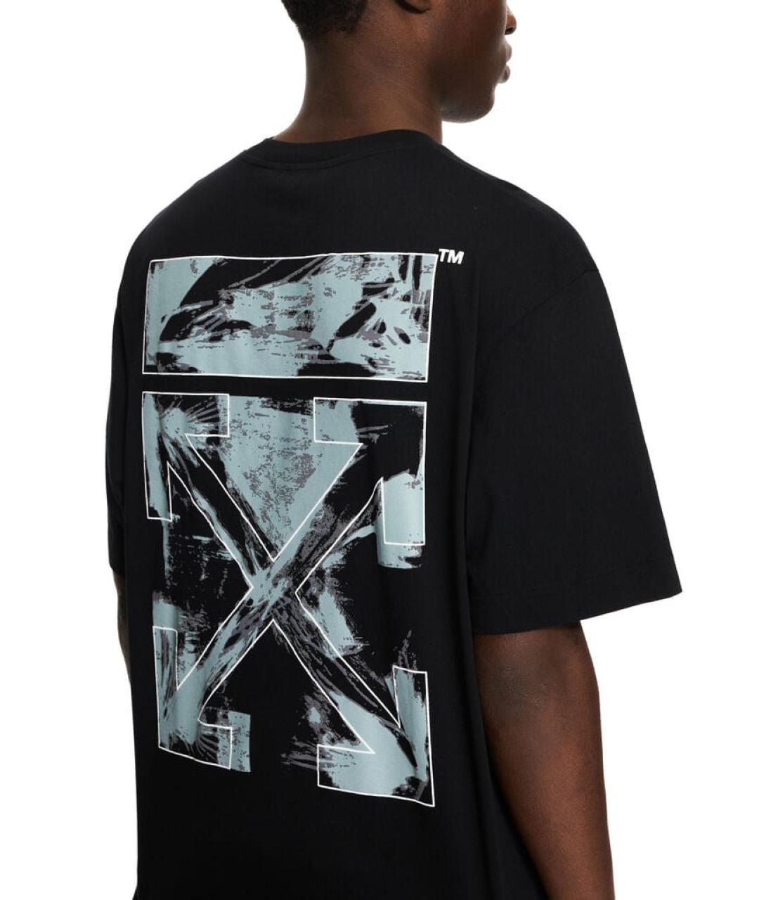 OFF-WHITE Черная хлопковая футболка, фото 3