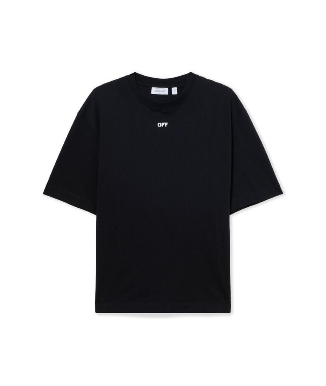 OFF-WHITE Черная хлопковая футболка, фото 1