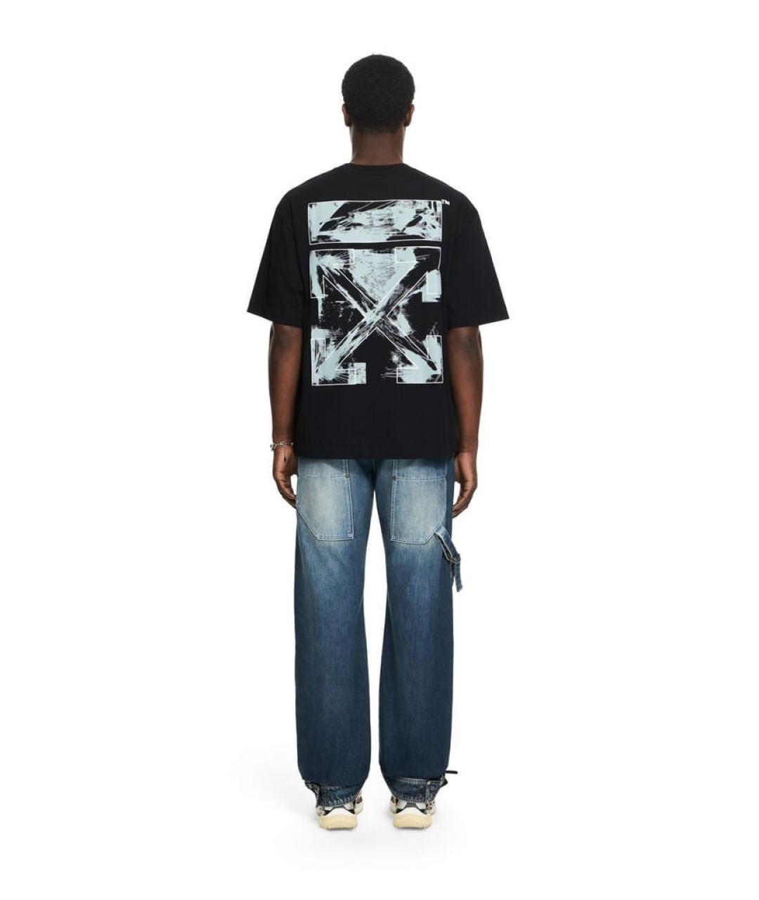 OFF-WHITE Черная хлопковая футболка, фото 2