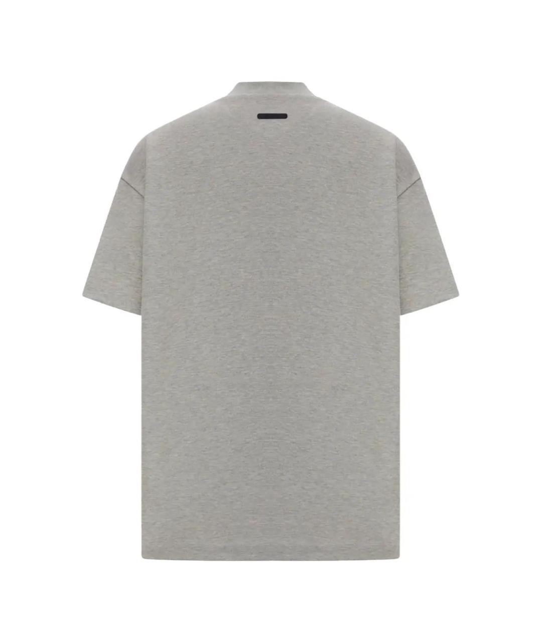 FEAR OF GOD ESSENTIALS Серая хлопковая футболка, фото 2