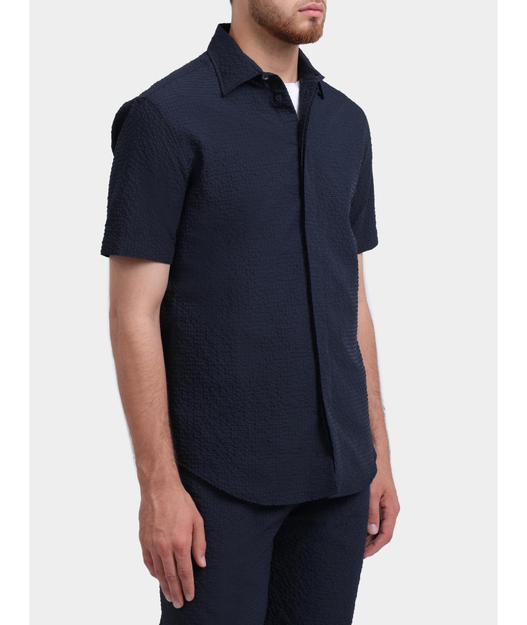 EMPORIO ARMANI Темно-синяя кэжуал рубашка, фото 3