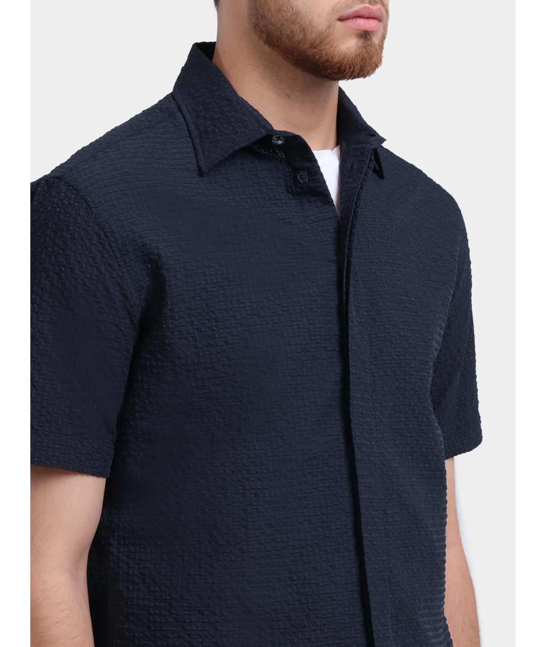 EMPORIO ARMANI Темно-синяя кэжуал рубашка, фото 4