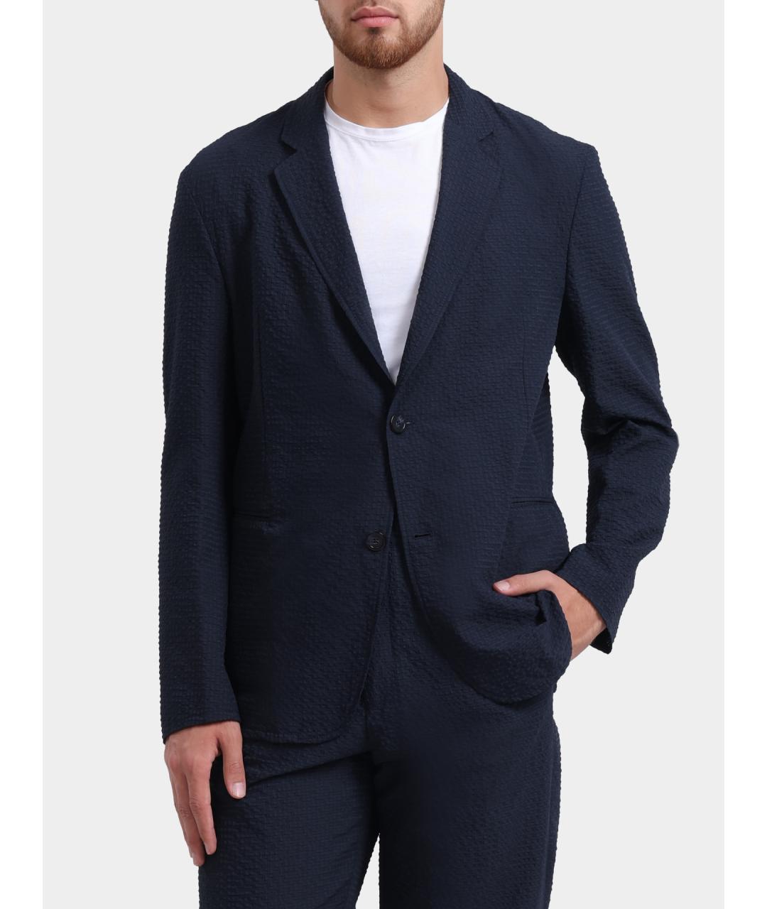EMPORIO ARMANI Темно-синий пиджак, фото 6