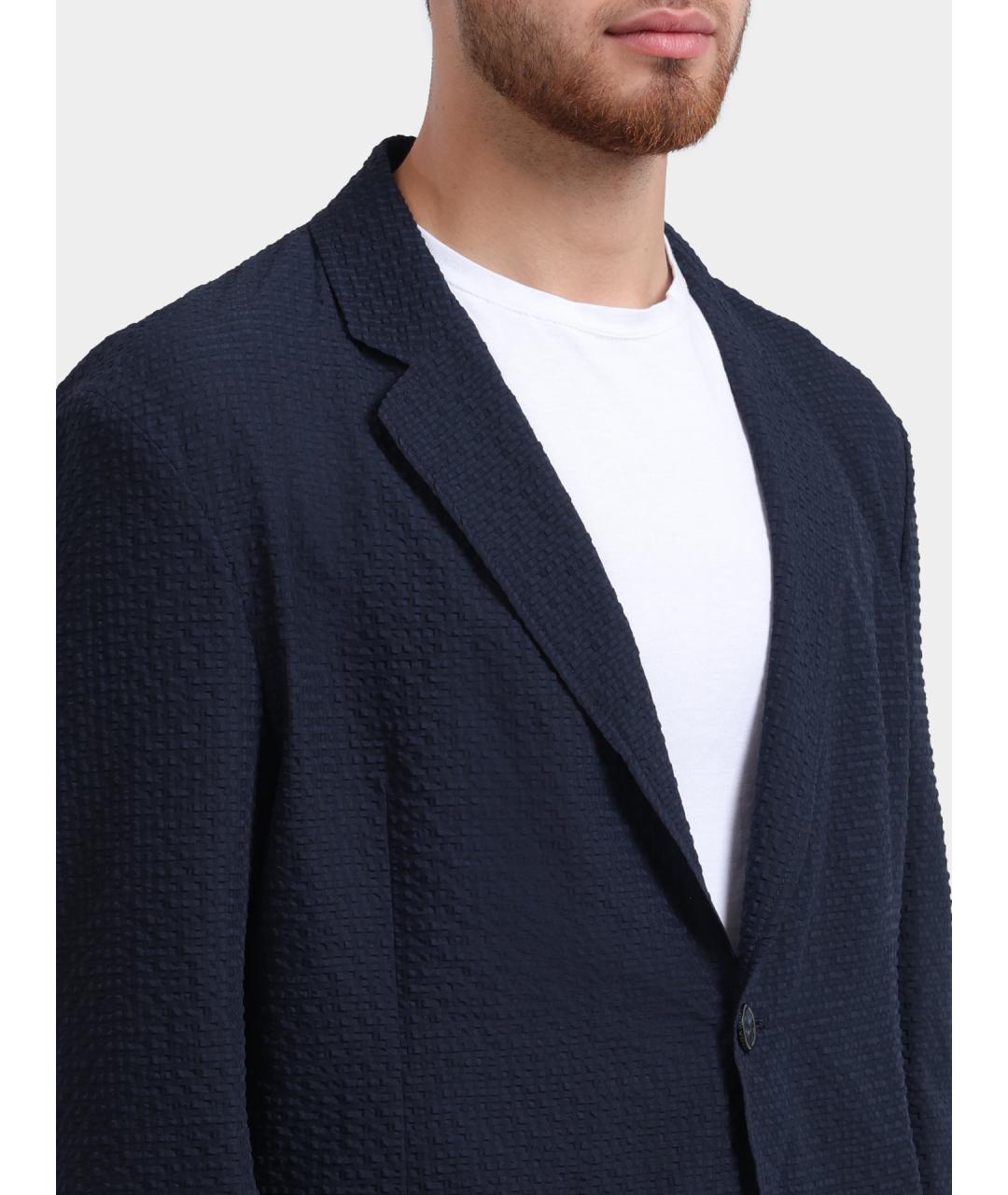 EMPORIO ARMANI Темно-синий пиджак, фото 4