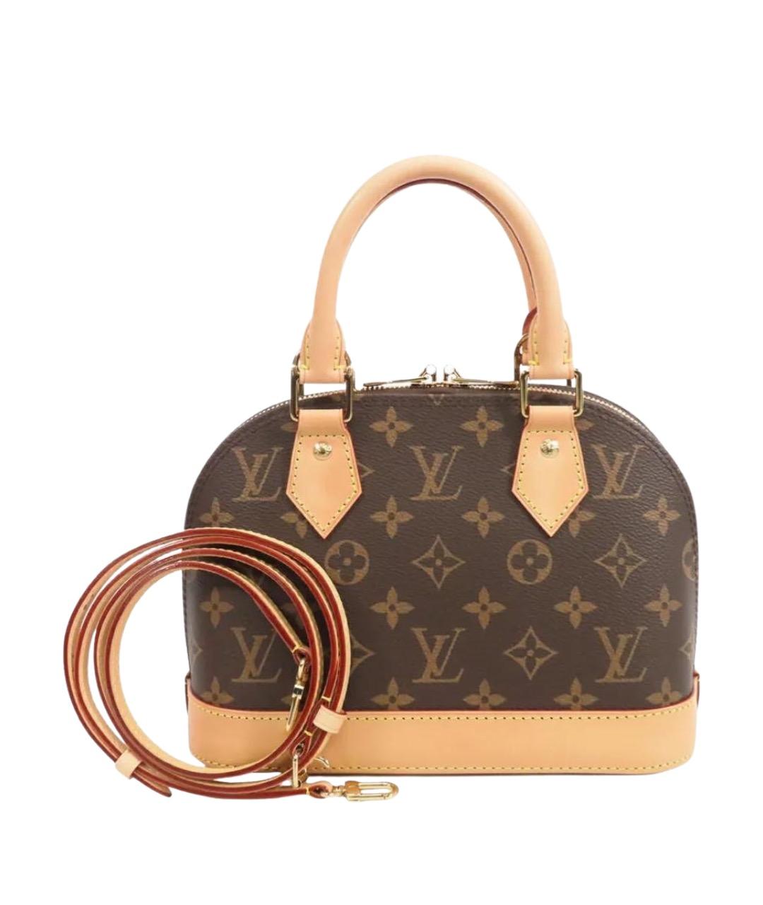 LOUIS VUITTON Коричневая канва сумка с короткими ручками, фото 1