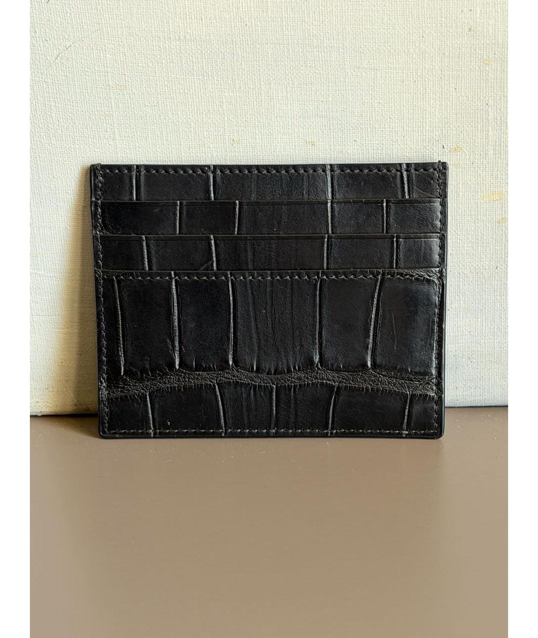 FENDI Черный кардхолдер из экзотической кожи, фото 2
