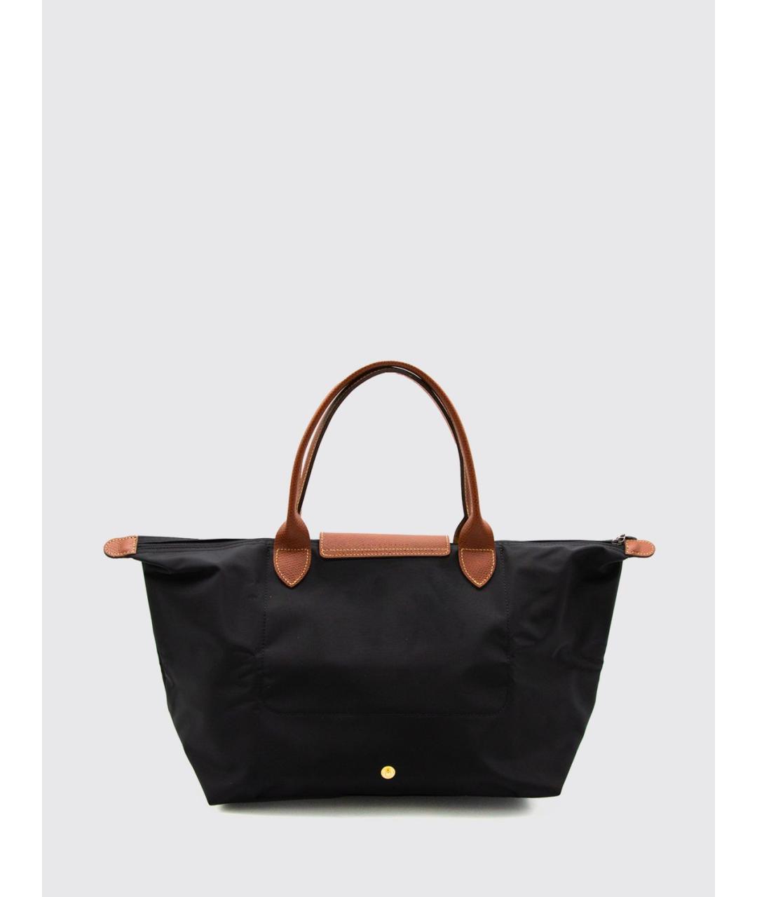 LONGCHAMP Черная синтетическая сумка тоут, фото 2