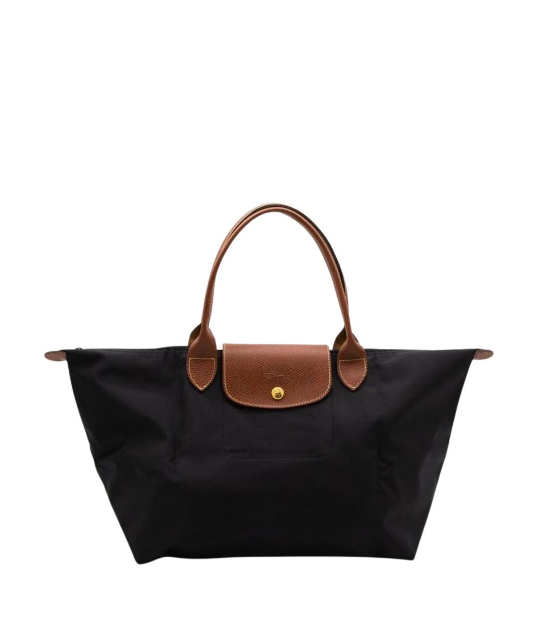 LONGCHAMP Черная синтетическая сумка тоут, фото 1