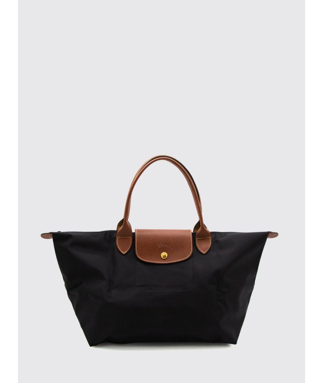 LONGCHAMP Черная синтетическая сумка тоут, фото 4
