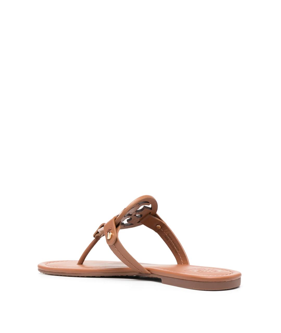 TORY BURCH Коричневые кожаные сандалии, фото 3