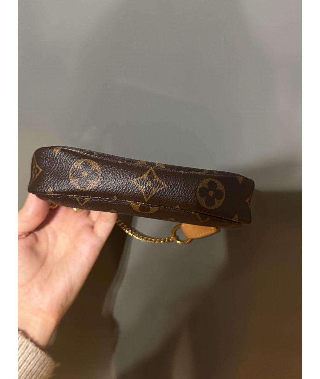 LOUIS VUITTON Коричневая канва сумка с короткими ручками, фото 3