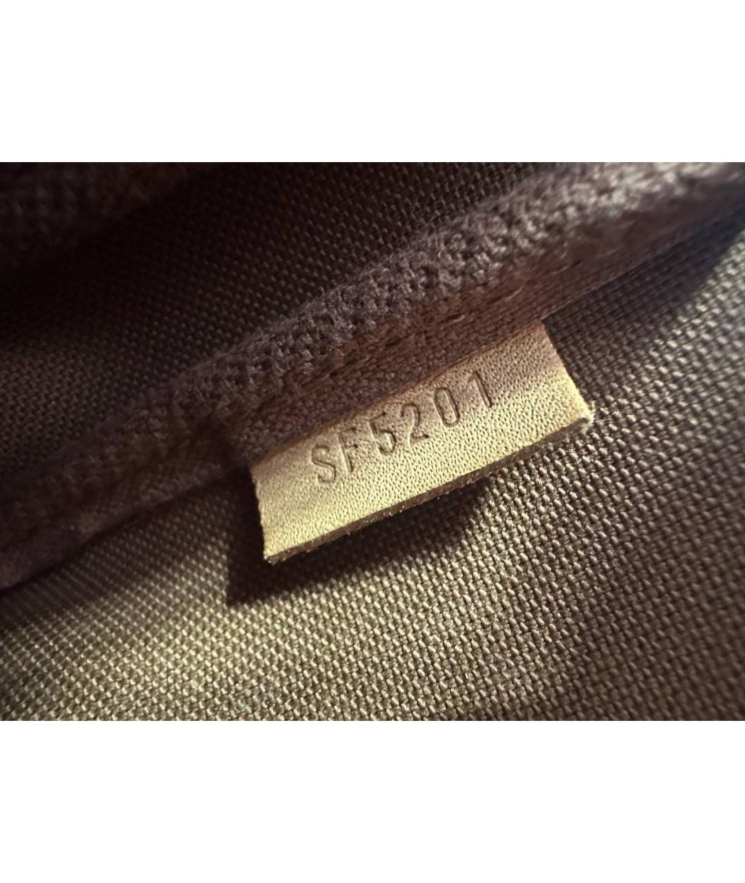 LOUIS VUITTON Коричневая канва сумка с короткими ручками, фото 8