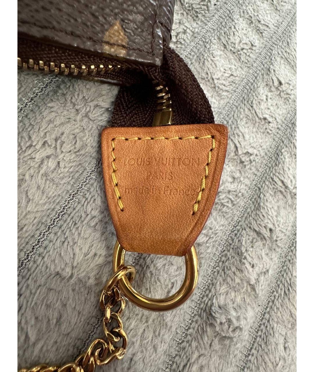 LOUIS VUITTON Коричневая канва сумка с короткими ручками, фото 7