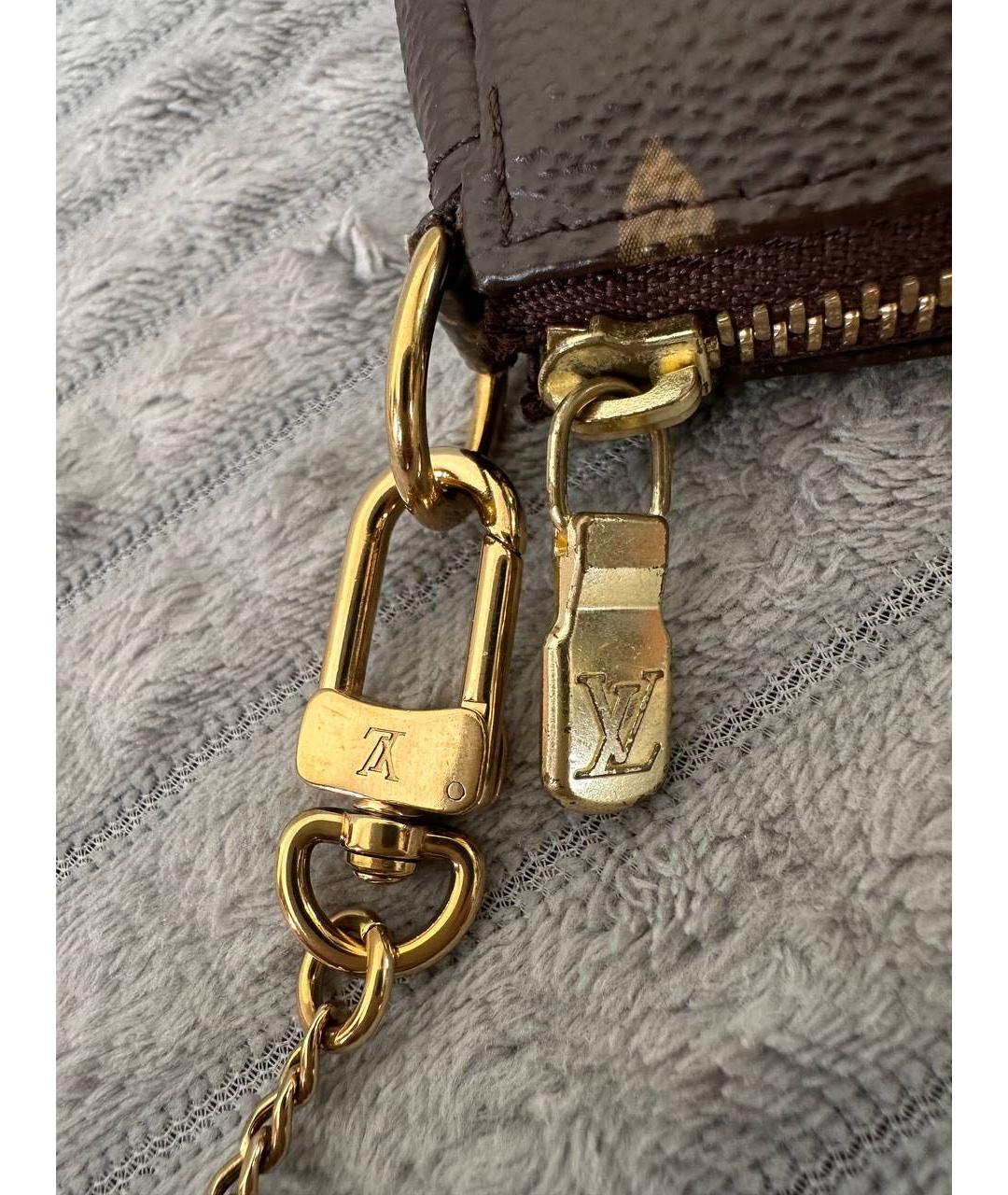 LOUIS VUITTON Коричневая канва сумка с короткими ручками, фото 6