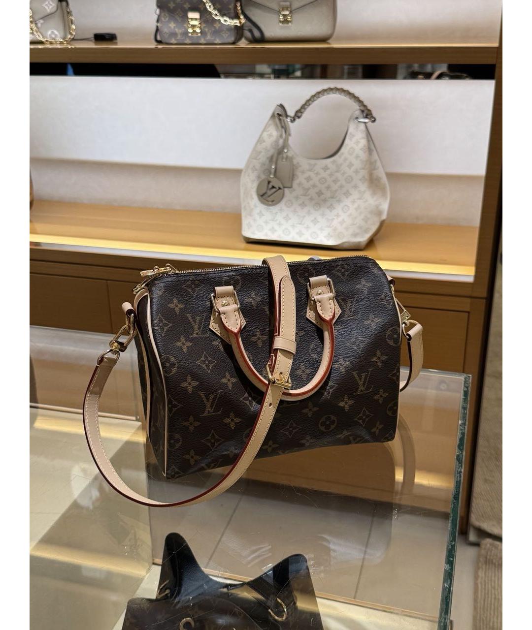 LOUIS VUITTON Коричневая канва сумка с короткими ручками, фото 4