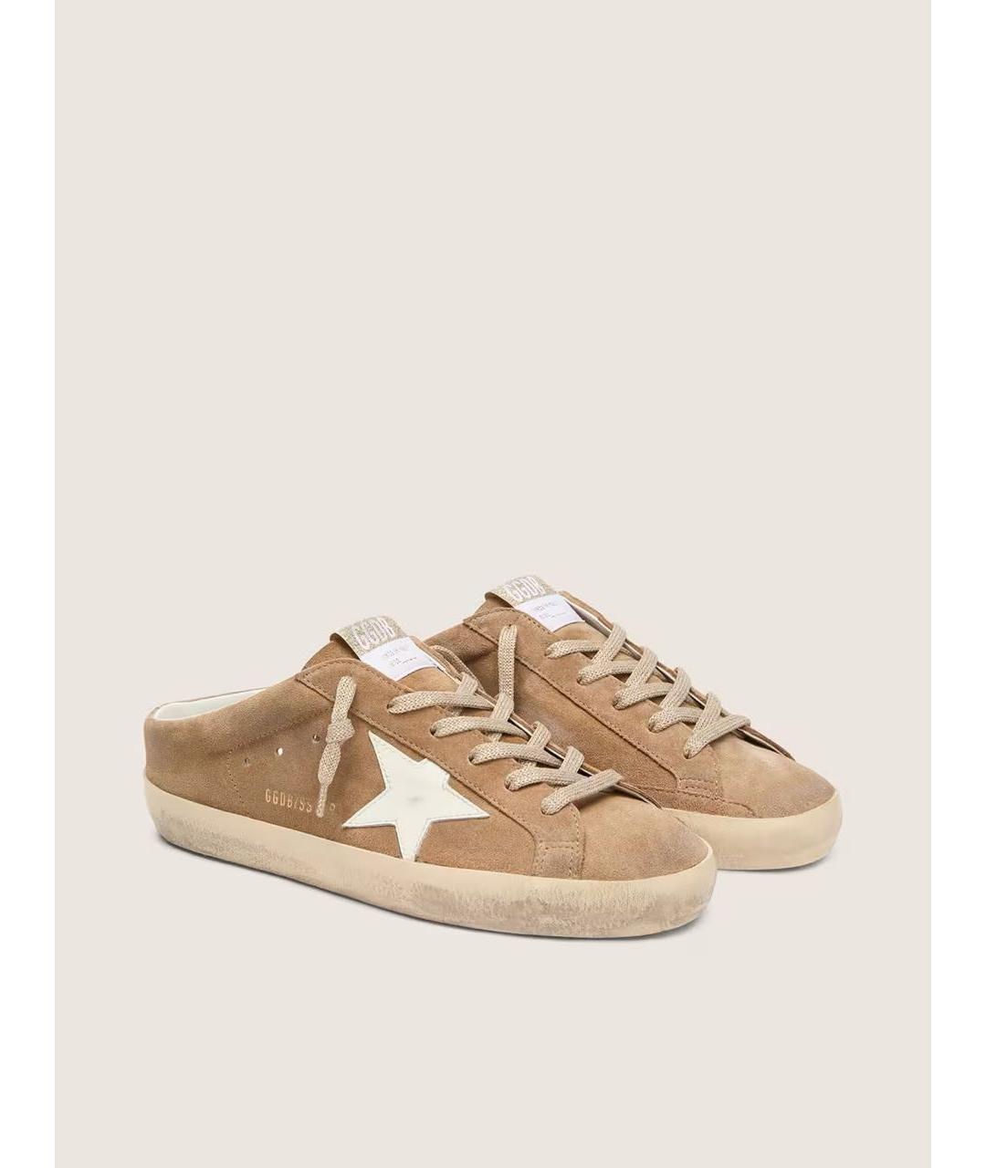 GOLDEN GOOSE Бежевые замшевые кеды, фото 2