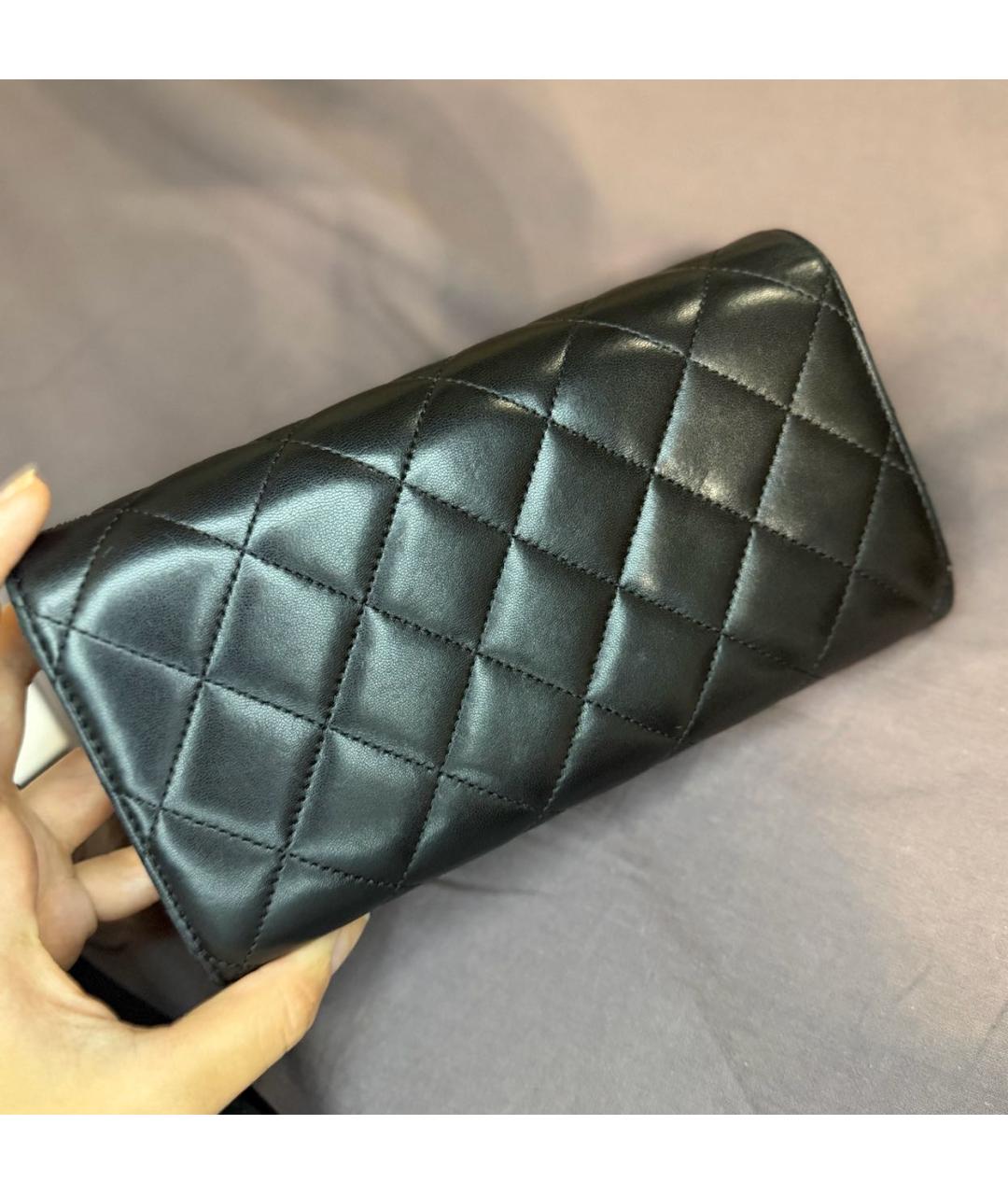 CHANEL Черный кожаный кошелек, фото 5