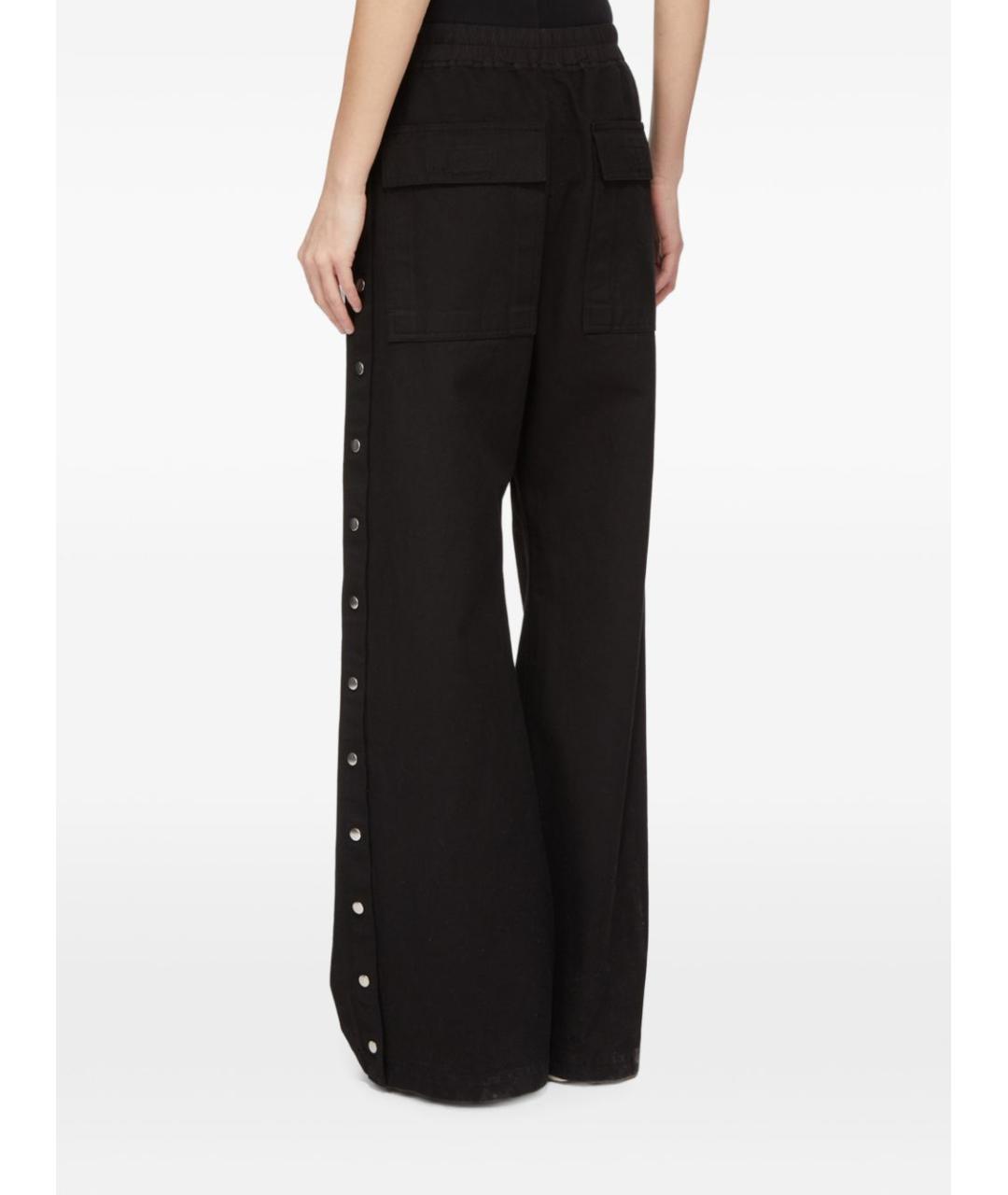 RICK OWENS DRKSHDW Черные хлопковые прямые брюки, фото 2