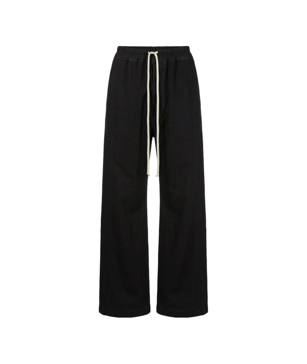 RICK OWENS DRKSHDW Черные хлопковые прямые брюки, фото 1