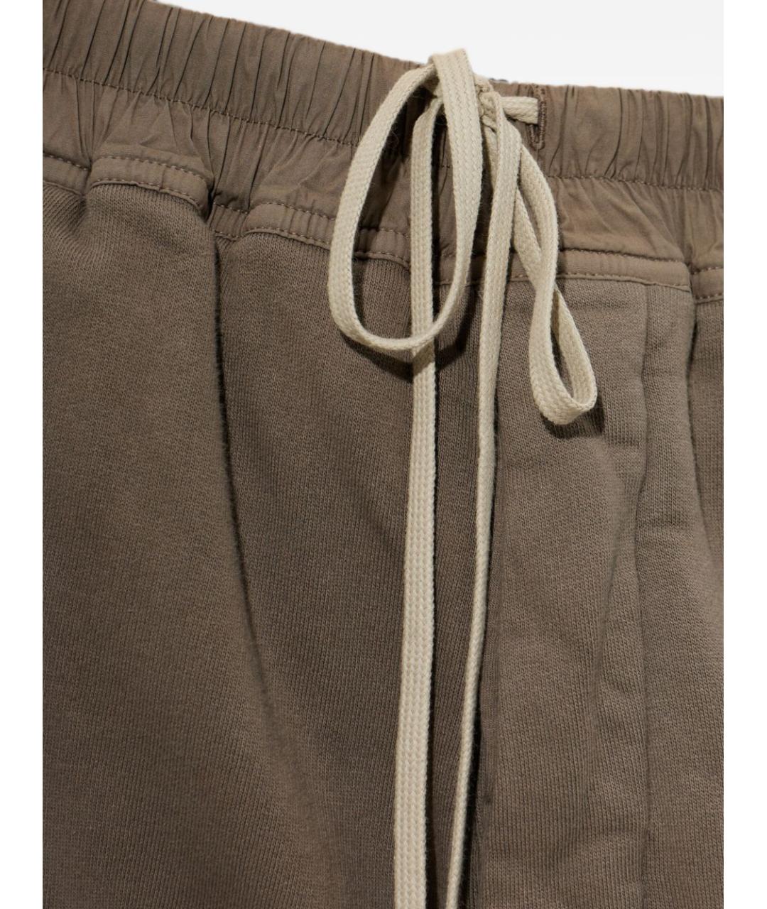 RICK OWENS DRKSHDW Серые хлопковые прямые брюки, фото 3