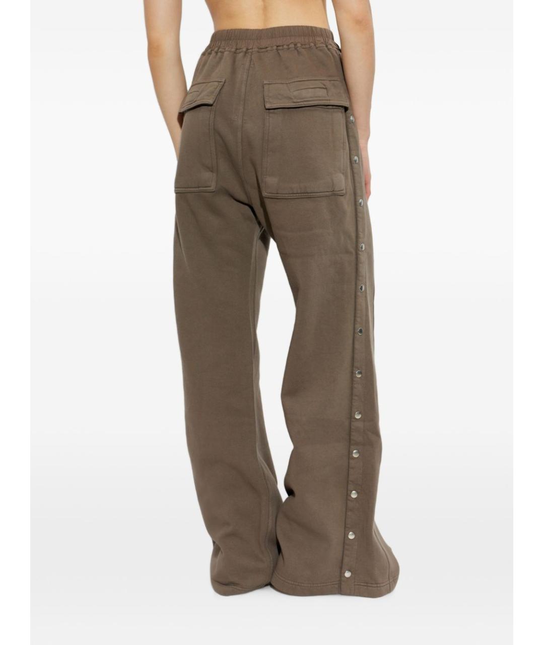 RICK OWENS DRKSHDW Серые хлопковые прямые брюки, фото 5