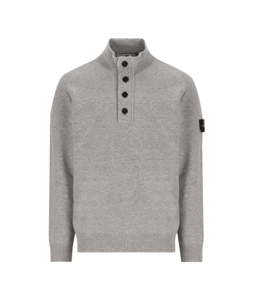 STONE ISLAND Серый полиэстеровый джемпер / свитер, фото 1