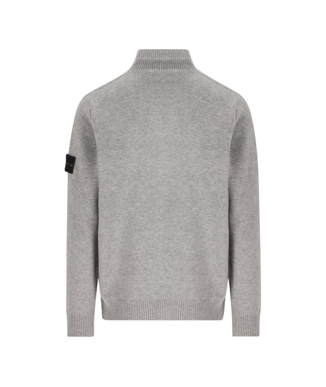 STONE ISLAND Серый полиэстеровый джемпер / свитер, фото 4
