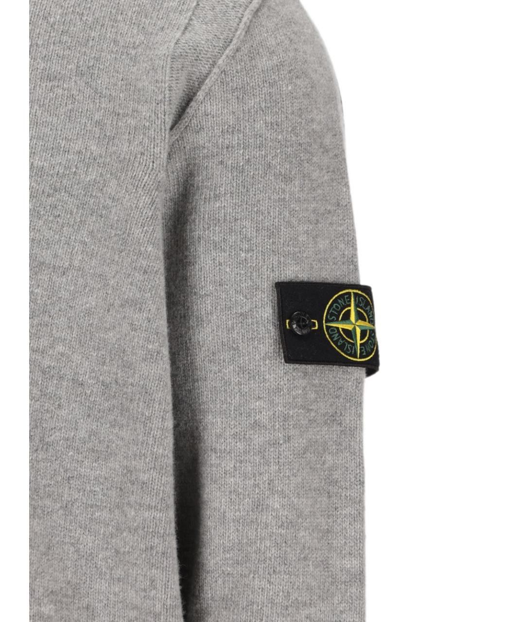 STONE ISLAND Серый полиэстеровый джемпер / свитер, фото 3