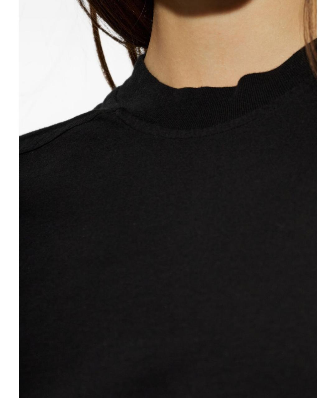 RICK OWENS DRKSHDW Черная хлопковая футболка, фото 2