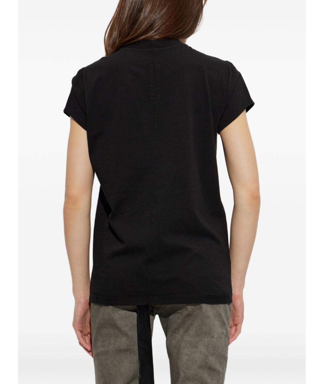 RICK OWENS DRKSHDW Черная хлопковая футболка, фото 3