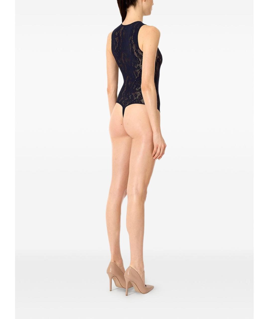 WOLFORD Темно-синее полиамидовое боди, фото 5